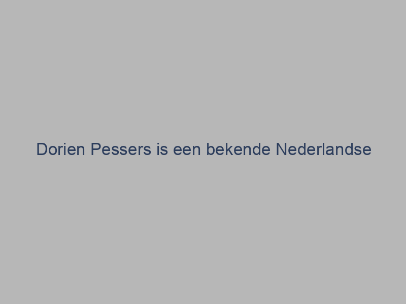 Dorien Pessers is een bekende Nederlandse schrijver en jurist die een breed scala aan maatschappelijke kwesties behandelt in haar werk